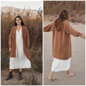 Christy Dawn The Frankie Cardigan In Clay Knit